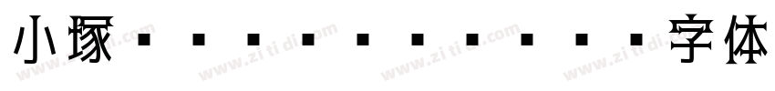 小塚ゴシック Pr6N字体转换
